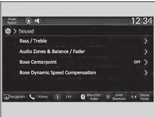 Audio System / Adjusting the Sound