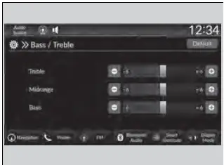 Touchscreen / Adjusting the Sound