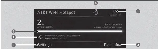 AT&T Hotspot Menu