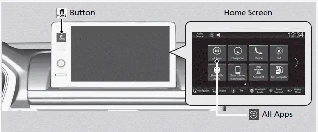 Audio/Information Screen - 2023-2024 Honda Pilot