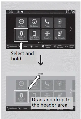 To remove icons on the home screen