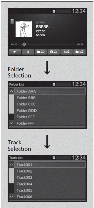 How to Select a File from a Folder - 2023-2024 Honda Pilot