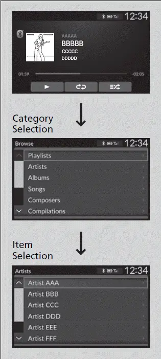 How to Select a Song from the Music Search List - 2023-2024 Honda Pilot