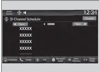 To view a channel schedule