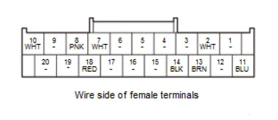 Honda Pilot. Connector input and output Info