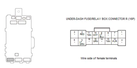 Honda Pilot. Connector input and output Info